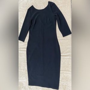 Express fitted black dress